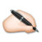 Writing Hand - Light emoji on LG